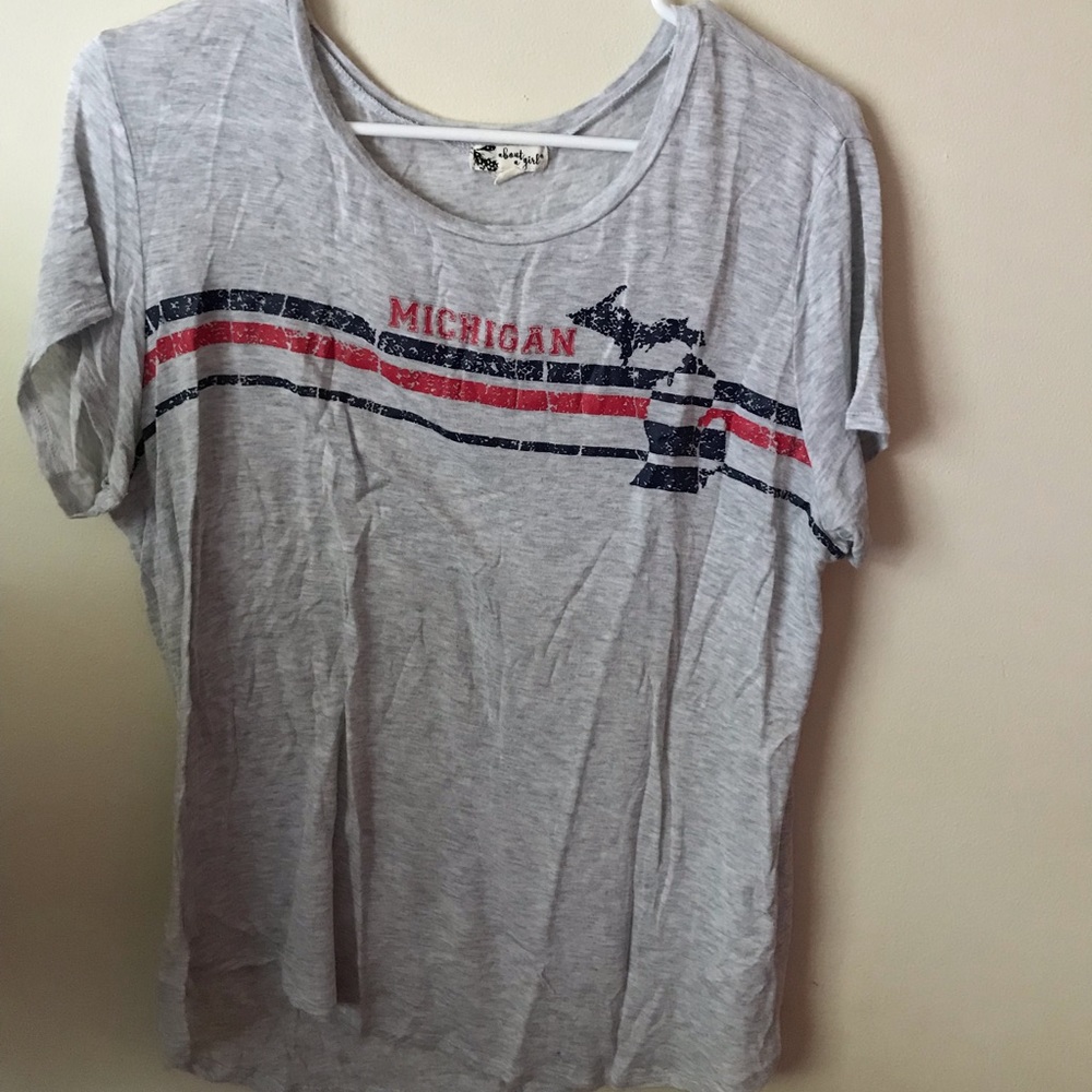 two usa/michigan shirts